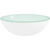 vidaXL Waschbecken Hartglas 35x12 cm Weiß