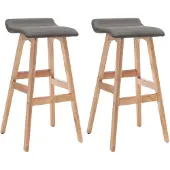 vidaXL Barhocker 2 Stk. Dunkelgrau Stoff