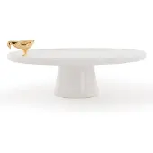 Pols Potten Servierplatte Teller Walking Duck Gold / White