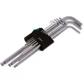 Wera 9-teiliger 1,5 bis 10mm Inbusschlüssel-Satz lang mit Kugelkopf