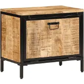 vidaXL Schuhschrank 60x35x53 cm Raues Massivholz Mango