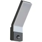 LINDBY Aussenwandleuchte mit Bewegungsmelder Korvik , schwarz, Aluminium, Modern