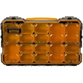 Stanley FATMAX Profi-Organizer, Kasten für Kleinteile, Polycarbonat (PC), Schwarz, Gelb, 432 mm, 267 mm, 64 mm
