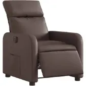 vidaXL Elektrischer Relaxsessel Braun Kunstleder