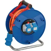 Brennenstuhl 1182760100, 25 m, Draußen, IP44, Neopren, Kunststoff, Blau, Orange, 2 AC-Ausgänge