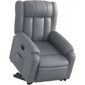 vidaXL Relaxsessel mit Aufstehhilfe Elektrisch Grau Kunstleder