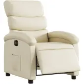 vidaXL Relaxsessel Elektrisch Creme Kunstleder