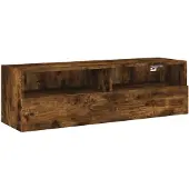 vidaXL TV-Wandschrank Räuchereiche 100x30x30 cm Holzwerkstoff