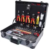 Ks Tools 1/4" + 1-2 Elektriker-Werkzeugkoffer, 128-tlg