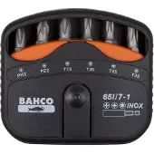 Bahco 1/4" Edelstahl-Bitsatz für Phillips-, Pozidriv- und TORX-Schrauben - 7-teilig