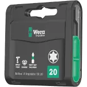 Wera Bitsatz IMPAKTOR Diamond T 20, Aufbew. Slimcase, 15-teilig, B 68 x T 75 x H 20 mm