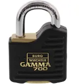 Burg wachter Gamma 700 55 SB Hængelås Identiske Messing, Sort Profilcylinder-hængelås