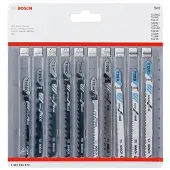 Bosch 2607011170 Jig Saw Blade Metal Wood 10 Units Durchsichtig