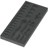 Wera 9821 Schaumstoffeinlage für 8000 B Zyklop Knarre 3/8" Set 1, leer