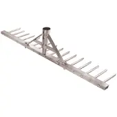 Idealspaten-bredt Profi-Aluminiumrechen konische Dülle ohne Stiel