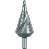 RUKO Stufenbohrer HSS spiralgenutet mit Kreuzanschliff für metrische Kabelverschraubungen Ø 5,3 - 38,5 mm - 101091/