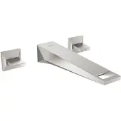 GROHE 3-Loch-Waschtischbatterie Allure Brilliant 20629, Wandmontage, Fertigmontageset für 29 025 002, Ausladung 210 mm, supersteel