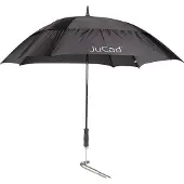 JUCAD Telescopic Umbrella Windproof With Pin Black