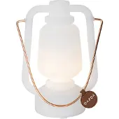 QAZQA - Modern Tischleuchte I Tischlampe I Lampe I Leuchte wiederaufladbar 22 cm IP44 weiß - Storm Mini I Außenbeleuchtung - Kunststoff Andere - I (nicht austauschbare) LED
