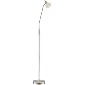 Globo Stehleuchte Metall Nickel matt, 1x E14 LED