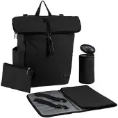 2hearts Wickelrucksack Rolltop, schwarz
