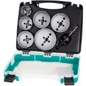 Wolfcraft GmbH 5423000, Set, Bohrer, Gipskarton, Nicht-eisenhaltiges Metall, Kunststoff, Sperrholz, Stahl, Holz, Schwarz, Bimetallisch, 4 cm