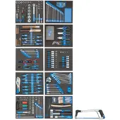 Gedore TS-308 Werkzeugsortiment in Check-Tool-Modulen, 308-teilig, 2956535