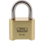 Burg wachter No. 99 Ni 50 SB Hængelås Messing Kombinationslås