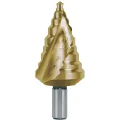 RUKO Stufenbohrer HSS TiN spiralgenutet mit Kreuzanschliff - 101096T