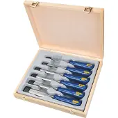 Irwin Holzmeißel M444, 6-teiliges Set - 6, 10, 13, 19, 25, 32 mm im Holzetui - TM444S6