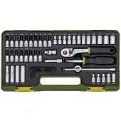 Proxxon Industrial Steckschlüsselsatz mit Knüppelratsche, 1/4", 50-tlg.