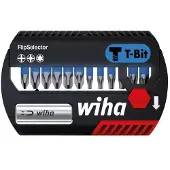 Wiha Bit Set FlipSelector T-Bit 25 mm Phillips, Pozidriv, TORX 13-teilges Set 1/4 zoll C6,3 - 41824