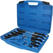 BRILLIANT TOOLS Schraubendreher-Satz mit Schlagkappe, 12-tlg, Schlitz, PH Phillips