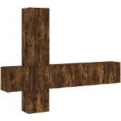 vidaXL 5-tlg. Wohnwand Räuchereiche Holzwerkstoff