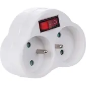 Perel EB2SWN, Drinnen, Typ E, Typ E, IP20, Weiß, 2 AC-Ausgänge