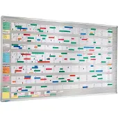 Eichner Einstecktafel "VISIPLAN", 12mm Einstecktiefe, 18mm Sichtrand, mit Klemmwirkung, Schienenanzahl 52, Maße 100 x 94 cm, Verpackungseinheit: 1 STK