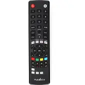 Nedis Universal-Fernbedienung - Vorprogrammiert - 1 Gerät - Amazon Prime / Disney + Button / Google Play Button / Netflix Button / Youtube Button - Infrarot - Schwarz
