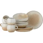 Bloomingville Paula Frühstücksset, Natur, Steingut 4 x 3 Stk.