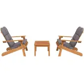 vidaXL 3-tlg. Garten-Lounge-Set Adirondack Massivholz Akazie