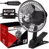 Xtrobb 23194 Rotationsventilator mit Clip, 12 V