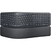 Logitech ERGO K860, Volle Größe (100%), Kabellos, RF Wireless + Bluetooth, QWERTZ, Graphit