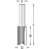Hikoki Zubehör 754134 Nutenfräser mit 2 Schneiden 10 x 32 x 76 mm Schaft 12mm 1 Stück