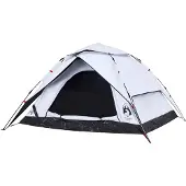 vidaXL Kuppel-Campingzelt 4 Personen Weiß Verdunkelt Quick Release