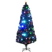 vidaXL Vorbeleuchteter Weihnachtsbaum mit Ständer und LED 210 cm Glasfaser