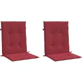 vidaXL Gartenstuhlauflagen für Niedriglehner 2 Stk. Weinrot 100x50x3cm