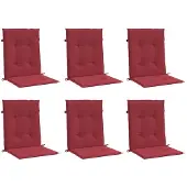 vidaXL Gartenstuhlauflagen für Niedriglehner 6 Stk. Weinrot 100x50x3cm