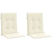 vidaXL Gartenstuhlauflagen für Niedriglehner 2 Stk. Creme 100x50x3 cm