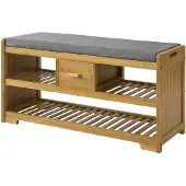 SoBuy Schoenenbank - Hout - 105x43x35cm