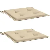 vidaXL Gartenstuhl-Kissen 2 Stk. Beige 40x40x4 cm Oxford-Gewebe