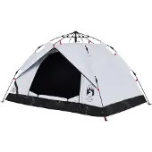 vidaXL Kuppel-Campingzelt 3 Personen Weiß Verdunkelt Quick Release